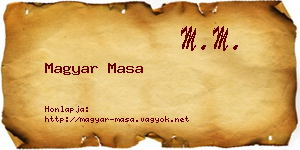 Magyar Masa névjegykártya